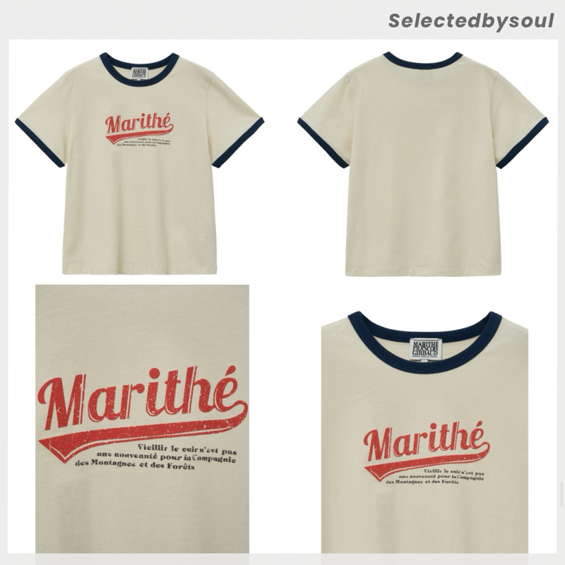 [Preorder] Marithe Vintage Baseball Tee ✨เสื้อ Marithe นำเข้าจากเกาหลีของแท้100%