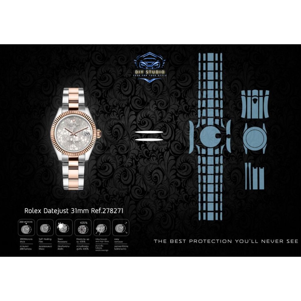ฟิล์มใสกันรอยนาฬิกา รุ่นDatejust 31mm Ref.278271