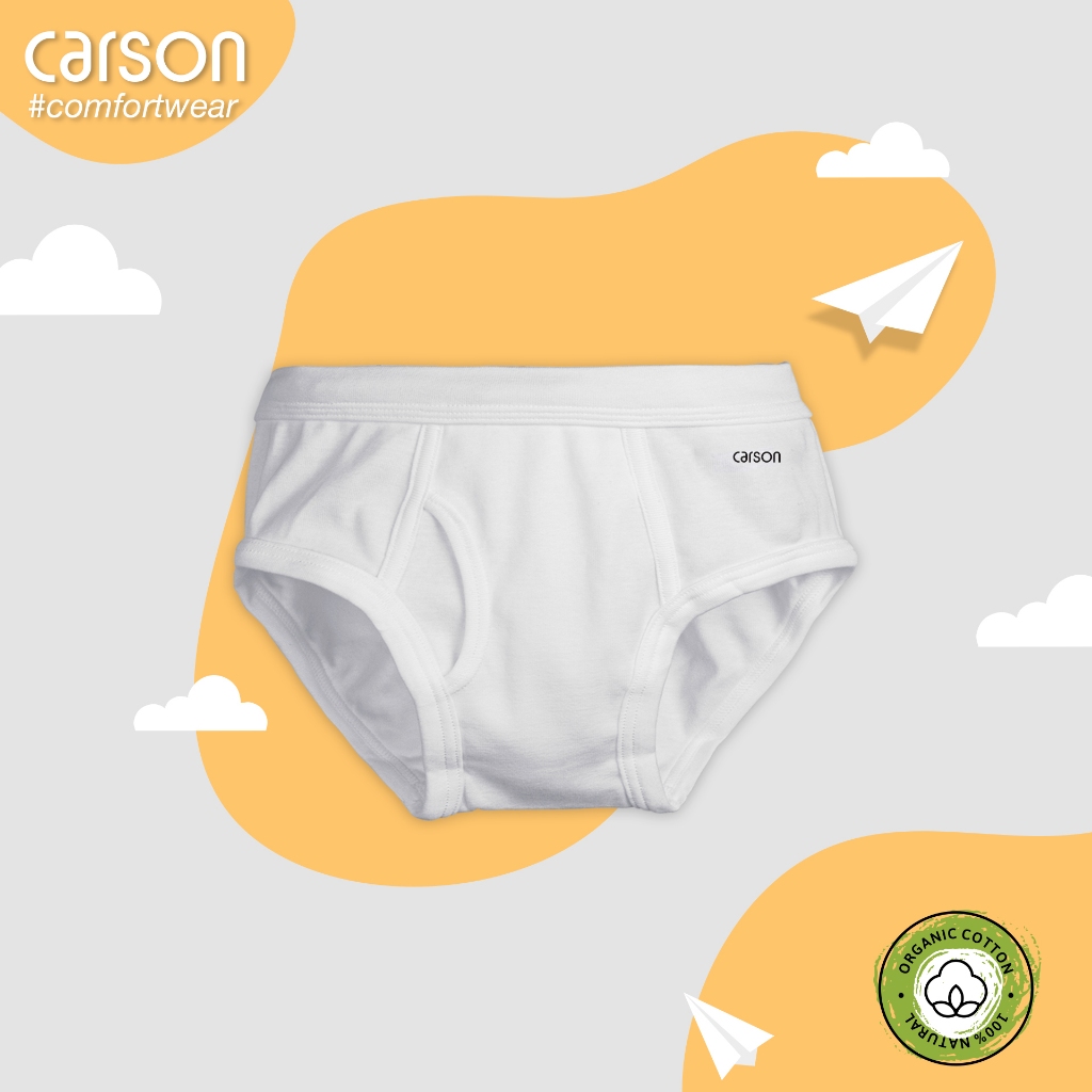 กางเกงในเด็กชาย Carson Kids Cotton organic แพ็ค 3 ตัว