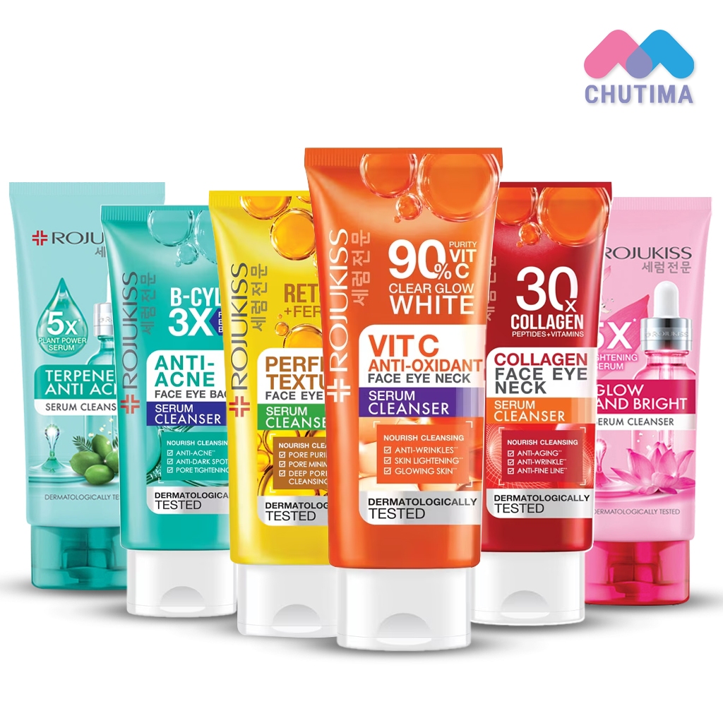 โฟมล้างหน้า โรจูคิส เซรั่ม คลีนเซอร์/ เฟส อาย เนค เซรั่ม คลีนเซอร์ Rojukiss Serum Cleanser/ Face Eye Neck 70g./ 100ml.
