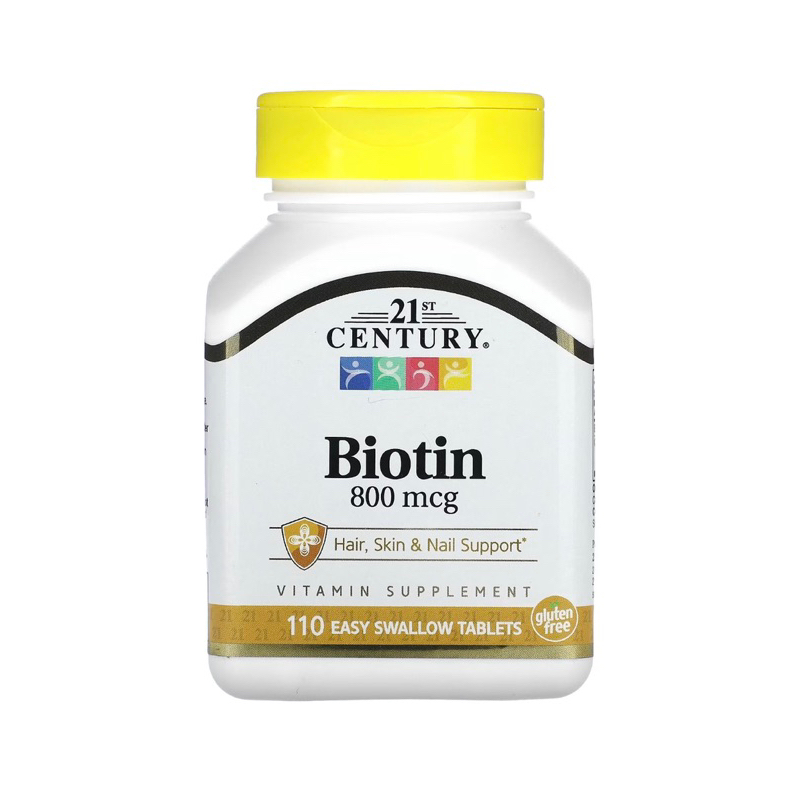 Biotin ไบโอติน จำนวน 110 เม็ด ขนาด 800 mcg. ของแท้จากอเมริกา 🇺🇸 บำรุงผม บำรุงเล็บ