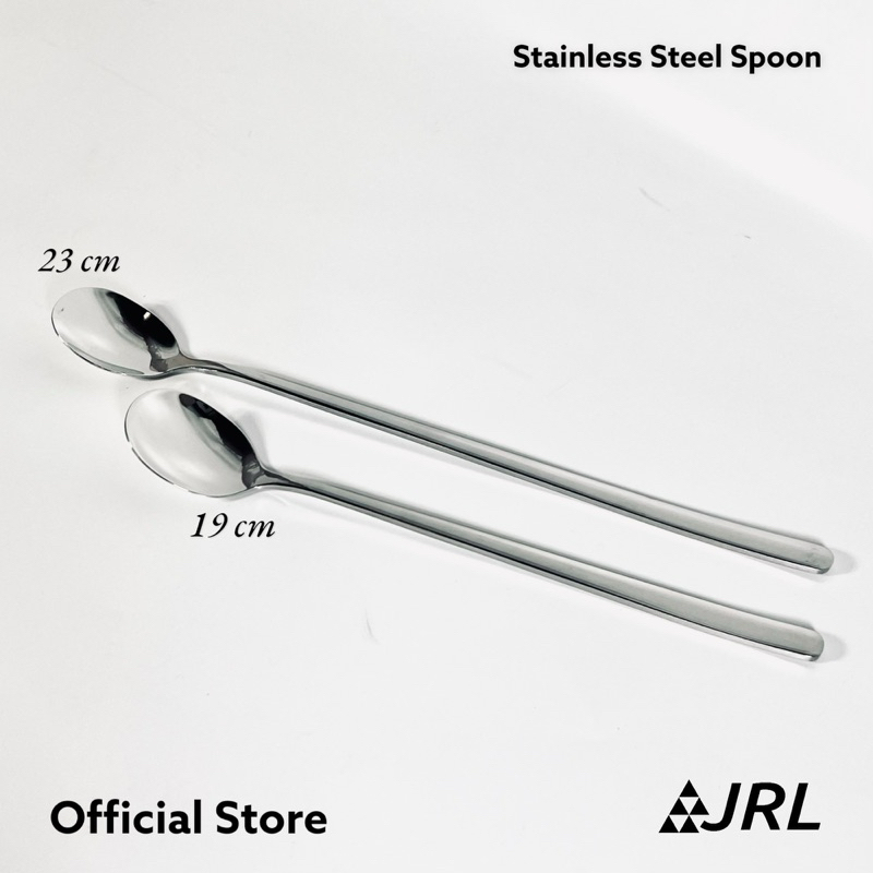 JRL ช้อนคน ชา กาแฟ สแตนเลส 304 ยาว 19.5/23 cm ปลายมน งานดี สวย เนี้ยบ ด้ามจับเรียบ ไม่เป็นร่องให้เจ็บมือ