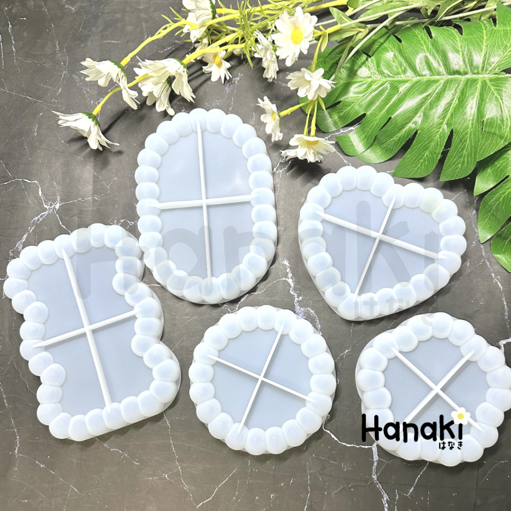 【พร้อมส่งจากไทย 】🍵แม่พิมพ์จานรองแก้วมีขอบน่ารัก แผ่นรองแก้ว ที่วางแก้วน้ำ Resin mold - รูปที่ 7