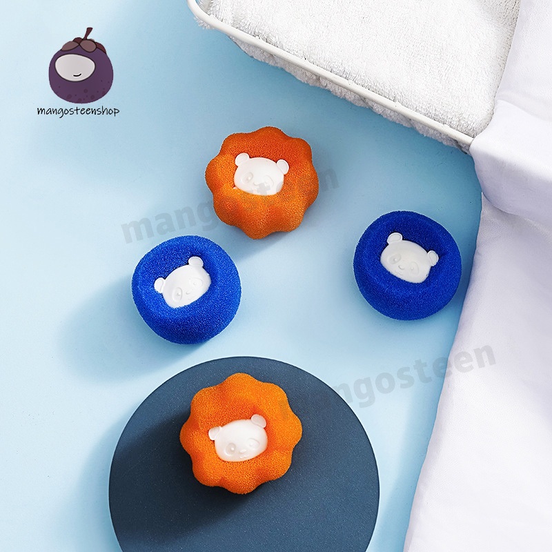 ลูกบอลซักผ้า กำจัดขน ลูกบอล เพิ่มแรงขยี้ขจัดคราบ ใช้ซ้ําได้ กันเสื้อผ้าพันกัน การกำจัดฝุ่น