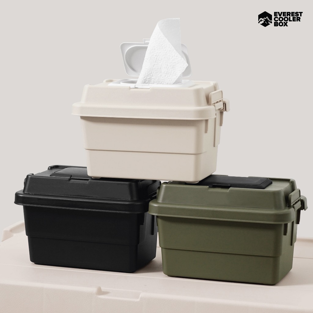 กล่องทิชชู่ กล่องเก็บของรุ่นใหม่  STACKING CONTAINER  ขนาด 1.1 ลิตร ลังจิ๋ว