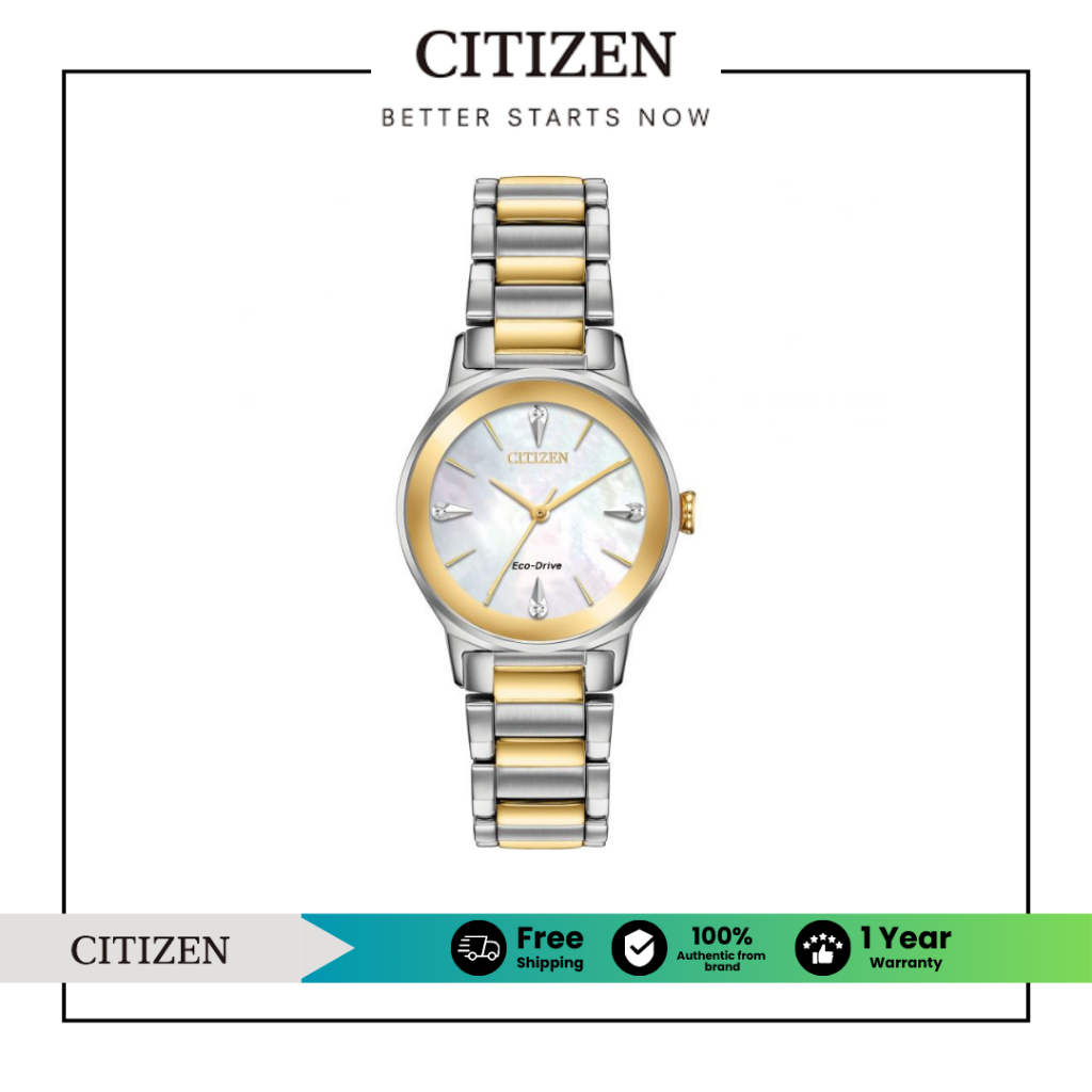 CITIZEN Eco-Drive EM0734-56D Lady Watch ( นาฬิกาผู้หญิงพลังงานแสง )