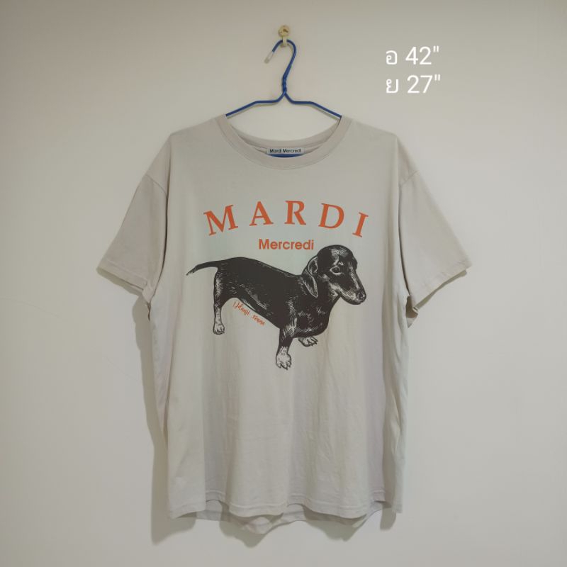 เสื้อครอป/เสื้อยืด Mardi Mercredi - Ddanji มือสอง