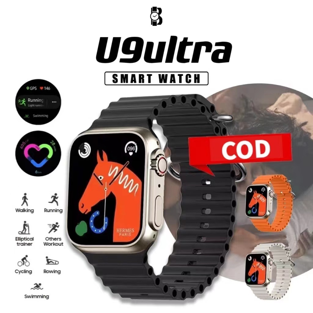 AzureTL U9ultra smartwatch สมาร์ทวอทช์ 2024 จอ45mm คู่มือภาษาไทย รับสายได้GPS 2.5D HD GPS