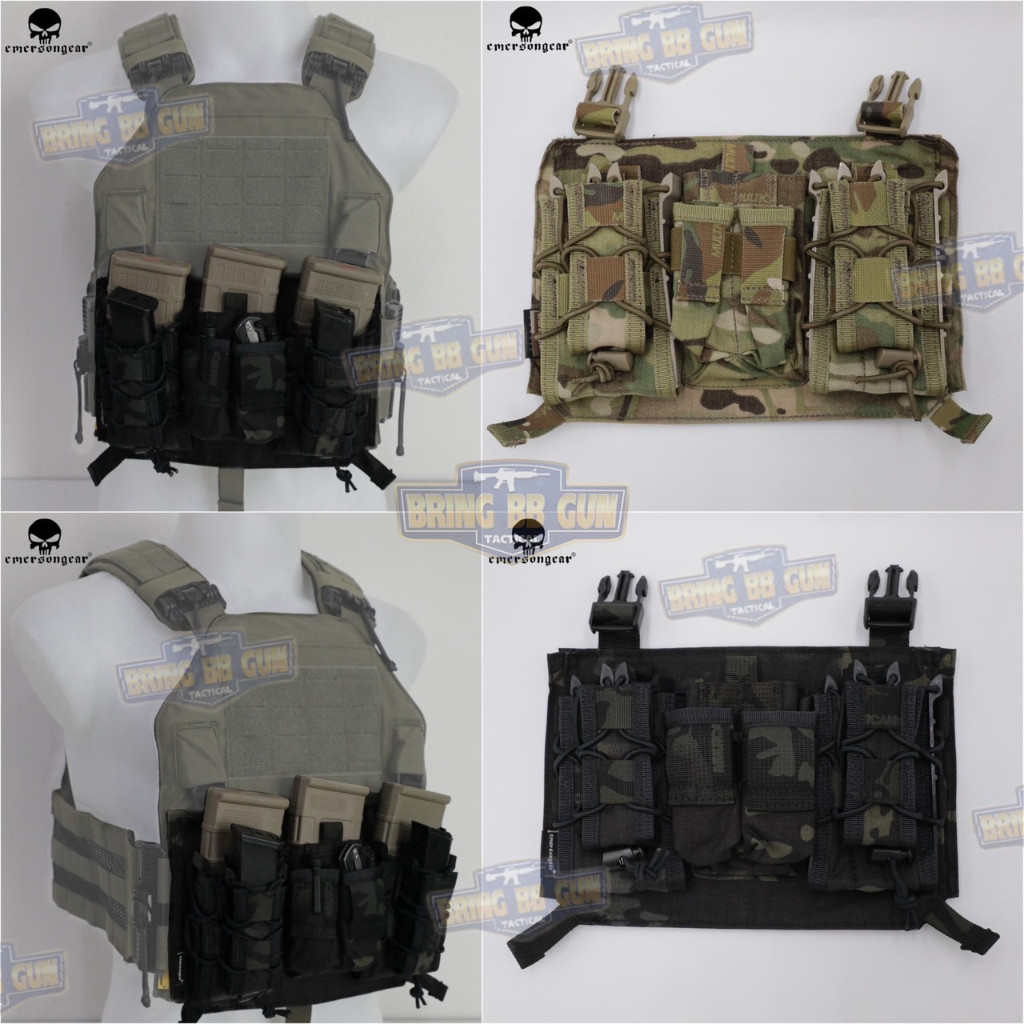 BR2 กระเป๋าติดหน้าท้องสำหรับเพ้าแมกซิน5.56 พร้อมเพ้าแมกรุ่นสั้น ระบบ Velcro ขนาดก้ามปู 3.5cm. (1 inc