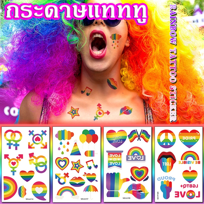 Big Party Tattoo แทททูกันน้ำ สติ๊กเกอร์แทททู แทททูมินิมอล sticker tattoo minimal แทททูชั่วคราวลายน่ารักแบบเกาหลี（1 ชิ้นต