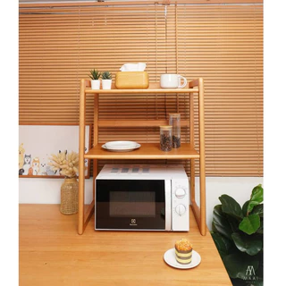 MAAI Design Denshi Shelf ชั้นวางไมโครเวฟ2ชั้น วางของอเนกประสงค์หรือชั้นวางเตาอบไมโครเวฟ สไตล์ญี่ปุ่น