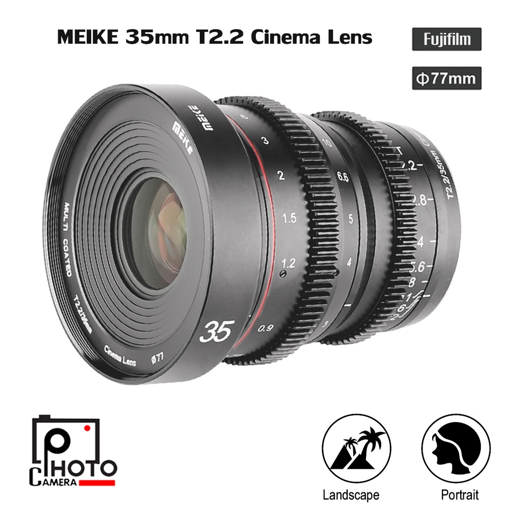 Lens MEIKE 35mm T2.2 Manual Focus Cinema Lens for Sony E Mount / Fujifilm X / M4/3