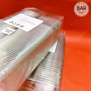 กล่องพลาสติก พร้อมฝาPETสีใส 50ชุด/แพ็ค มีให้เลือก 2ขนาด M020(no.5)/M021(no.6) ทนความเย็นกล่องขนมใส ใส่ขันข้าว#8พอดี