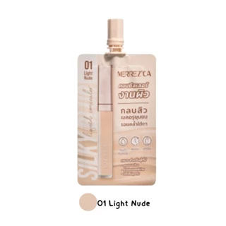 Merrez'ca Silky Blur Liquid Concealer เมอร์เรสก้า ชิลกี้ เบลอ ลิควิด คอนซีลเลอร์ เป็นเนื้อครีมสูตรพิเศษคุมมัน(1ซอง)