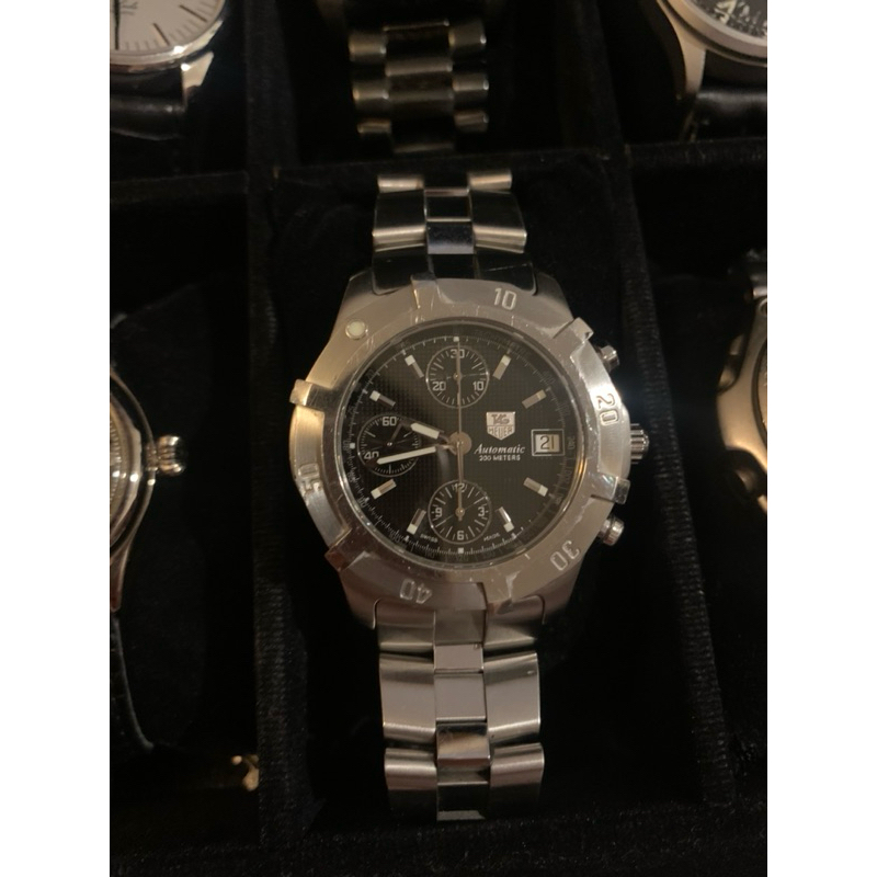 นาฬิกาข้อมือสอง ผู้ชายแบรนด์ มีใบรับประกันมีกล่อง Tag series2000  exclusive automatic chronograph