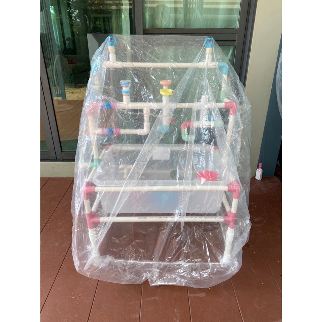 ถุงคลุม waterplay station โต๊ะเล่นน้ำเด็ก โต๊ะเล่นทรายเด็ก เแบบใส กันฝุ่น กันแมลง กันขี้นก ขี้จิ้งจก มียางรัดขอบกันปลิว