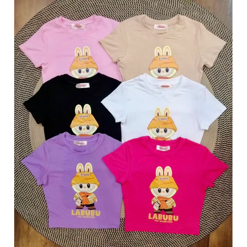 เสื้อครอปแขนสั้น น้องลาบูบู้