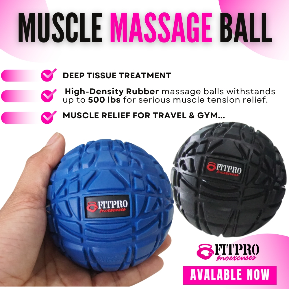 FItpro Muscle Massage Ball - Therapy Ball for Trigger Point บอลบำบัดสำหรับการนวดจุดกระตุ้น การออกกำลังกายและการฟื้นฟู