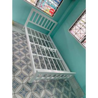 Perfect เตียงเหล็กกล่อง เหล็กหนาพิเศษขนาด 3.5 ฟุต สีขาว สีดำ…