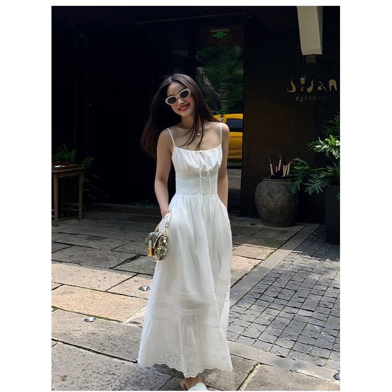 Mogwany พร้อมส่ง **งานตัดร้าน** Tayla Dress มี2สี ขาว,ฟ้า เดรสยาวแต่งลายฉลุ เก็บโค้ดหน้ากิจกรรม - รูปที่ 7