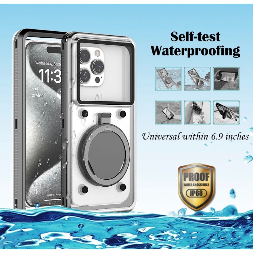 ใหม่ล่าสุด T70Pro เคสโทรศัพท์กันน้ำกระเป๋าใต้น้ำอเนกประสงค์ อุปกรณ์เทคแกดเจ็ตสำหรับท่องเที่ยวชายหาดของขวัญสำหรับสมาร์โฟน