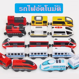 รถไฟ รถไฟอัตโนมัต รถไฟออโต้ รถไฟรางไม้ ปุ่มควบคุมเดินหน้า-ถอยหลังได้ รถไฟเด็ก วิ่งบนรางอีเกียได้