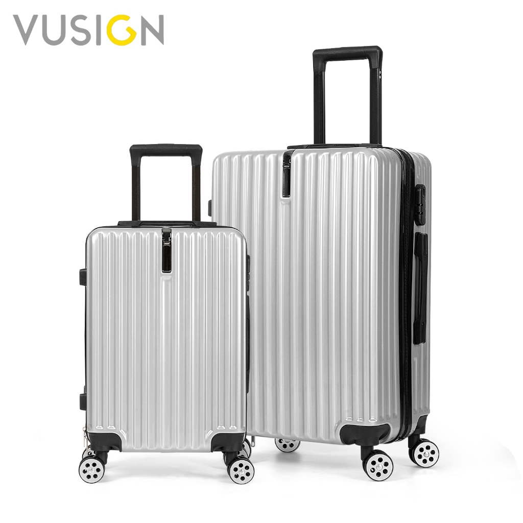 Vusign กระเป๋าเดินทางล้อลาก 20นิ้ว 24นิ้ว กระเป๋าเดินทาง โครงอลูมิเนียม น้ำหนักเบา ความจุขนาดใหญ่ ล้อลื่น Suitcase
