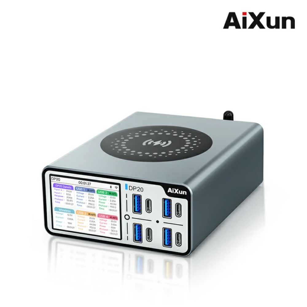 แท่นชาร์จ Aixun DP20 Desktop Smart Fast Charger for iPhone Android PD QC Fast Charging