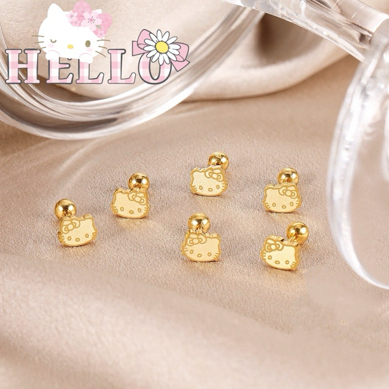 น้องคิตตี้(A7)น่ารักมุ้งมิ้งมากเลยค่า ไทเทเนียมหุ้มทอง 18K