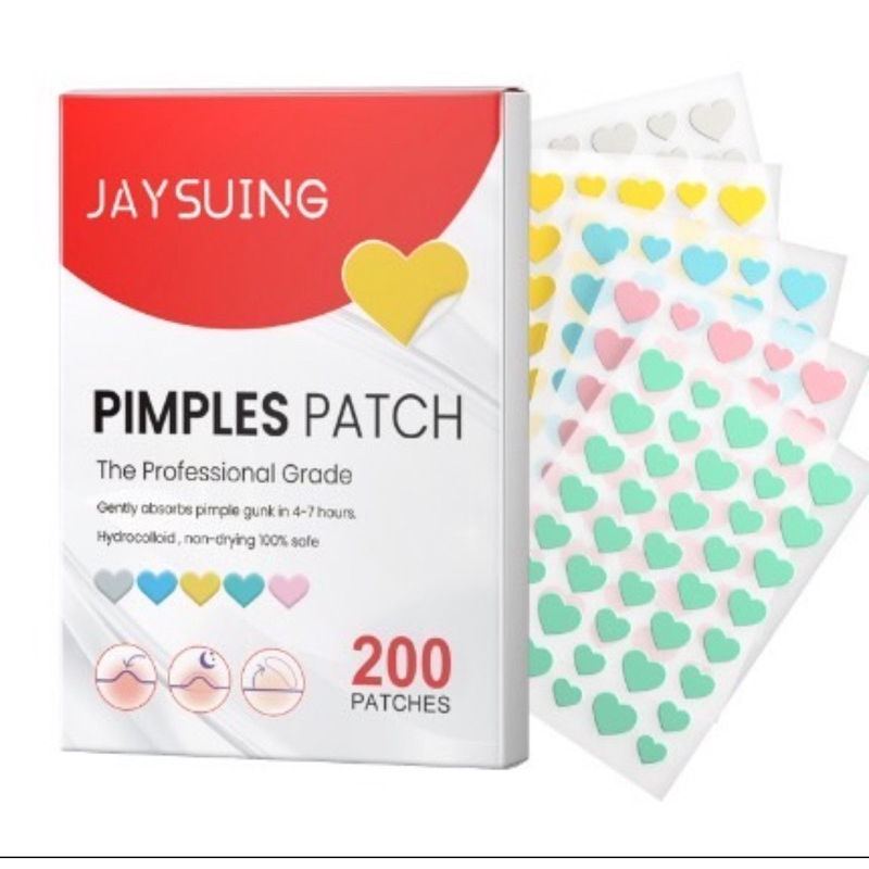 แผ่นแปะสิว รูปดาว รูปหัวใจ น่ารัก สีสันสดใส กันน้ำ ดูแลสิว มี 200 ดาว Acne Patches