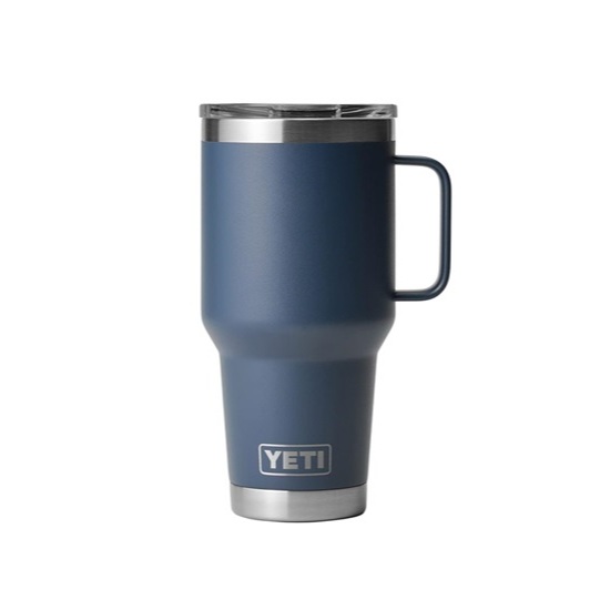 YETI RAMBLER 30 OZ TRAVEL MUG WITH STRONGHOLD LID - NAVY