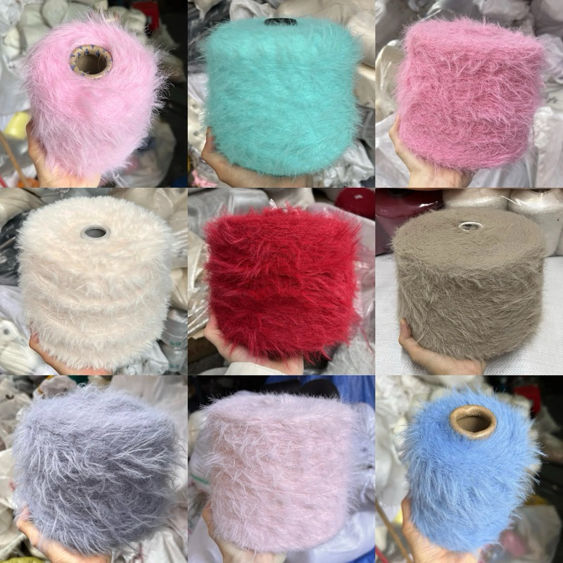 (มีพร้อมส่งค่ะ)ไหมพรมนุ่มๆ ขนยาว 50กรัม ไหมเส้นเล็ก