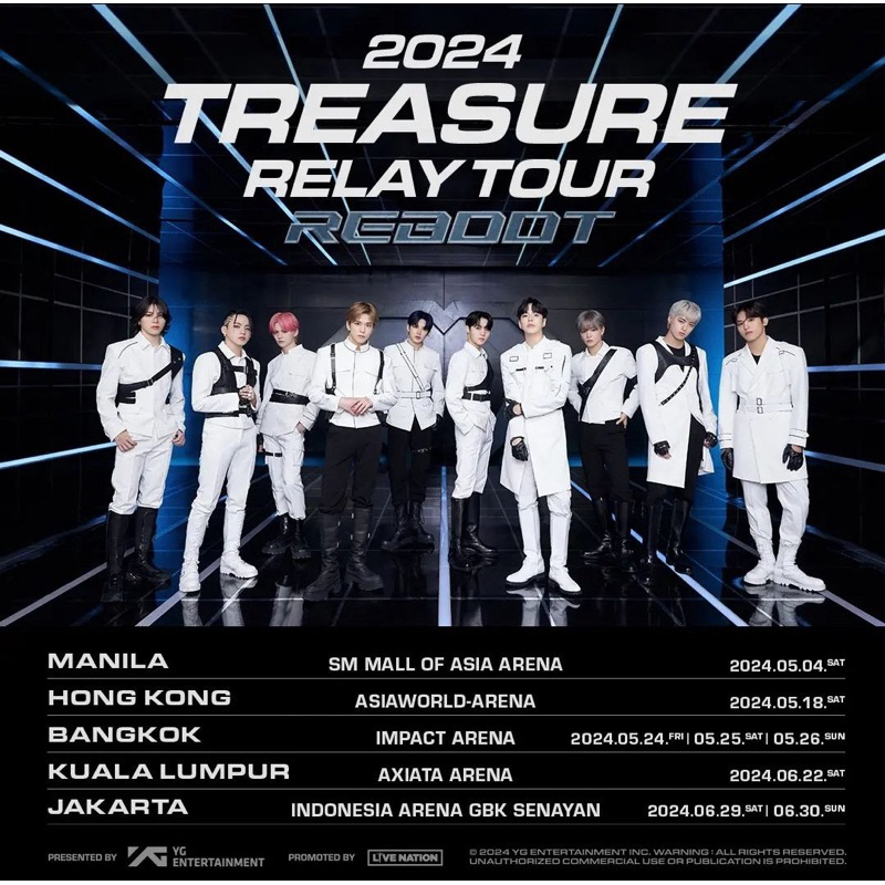 <บัตรคอนเสิร์ต Treasure> TREASURE RELAY TOUR วันศุกร์ 24/05/2024