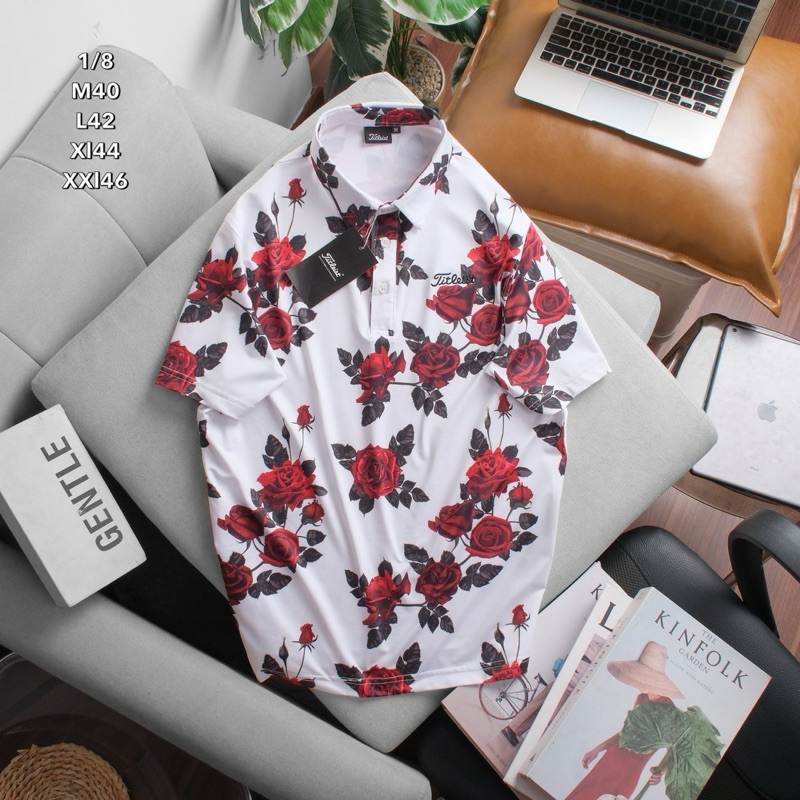 เสื้อยืดโปโลตีกอล์ฟผู้ชายคอปกแขนสั้น