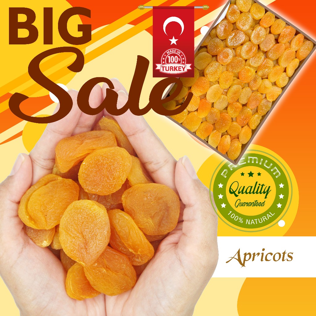 🎊ขายส่ง😍 ลัง/Box 5 Kgs. 💝 แอปริคอต / Premium Dried Apricot 💝 จาก Turkey 💝 ผลไม้อบแห้ง 💝 Sugar Free