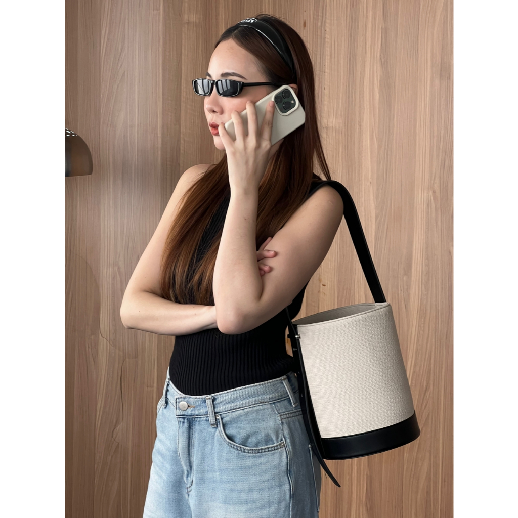 (**พร้อมส่ง) knack.bag - Bucket bag - Black (สีดำ)
