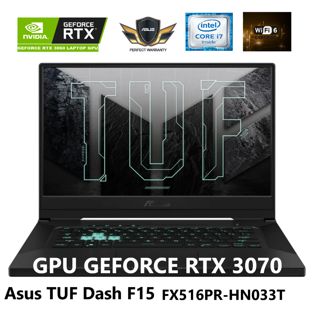 ASUS TUF Dash F15 FX516PR i7 11370H + RTX 3070 + RAM 16GB + M.2 500GB + 15.6" Full HD IPS 144Hz