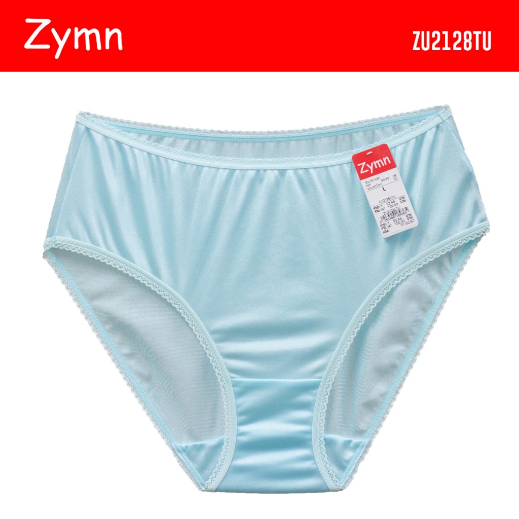 ZYMN กางเกงในผ้าไนล่อน แบบครึ่งตัว รุ่น ZU2128 (TU) สีฟ้าอมเขียว