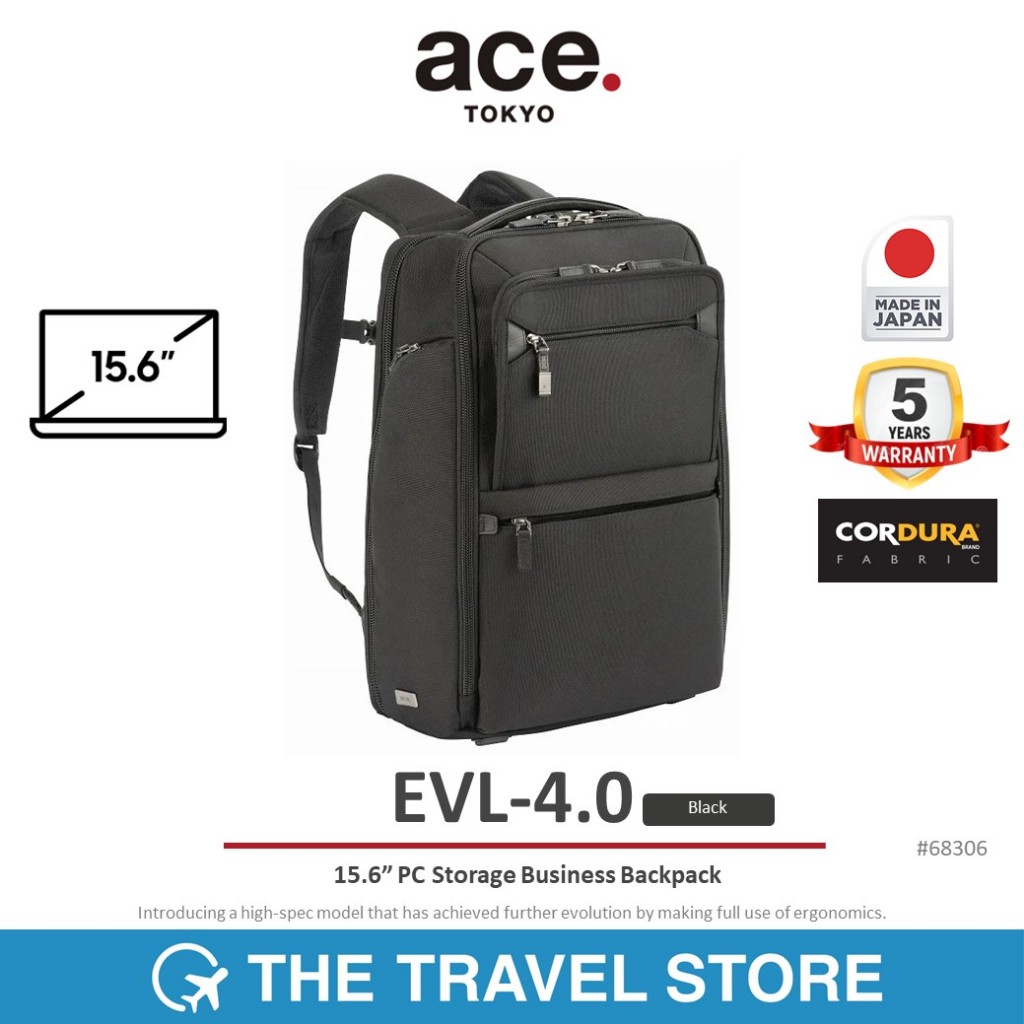 ace. EVL-4.0 15.6” PC Storage Business Backpack (68307-01) กระเป๋าเป้ สะพายหลัง