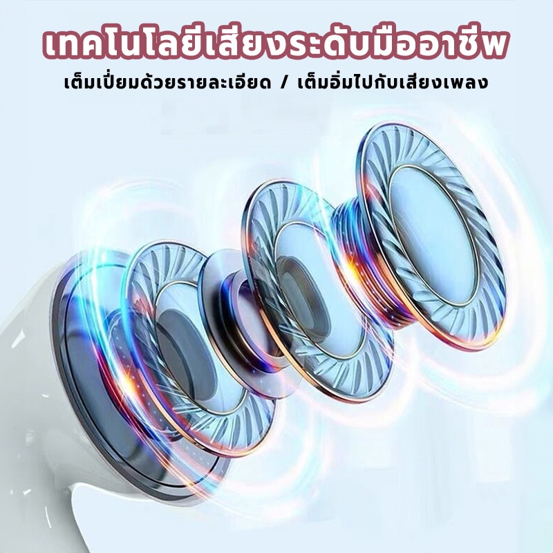 JQVITEKหูฟังบลูทูธ bluetooth 5.3 หูฟังบลูทูธไร้สาย HiFi หูฟังไร้สาย Earphone สําหรับ IOS Android  SP04R