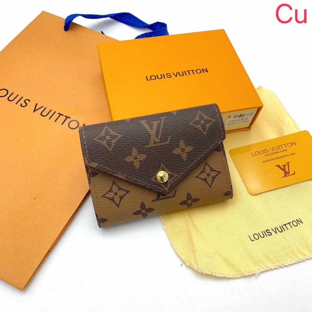 New ‼️ กระเป๋าสตางค์หลุยขายดี งานดีที่สุด[พร้อมส่ง]!! ใบสั้น3พับงานสวยหนังดีมากรับประกัน100% #