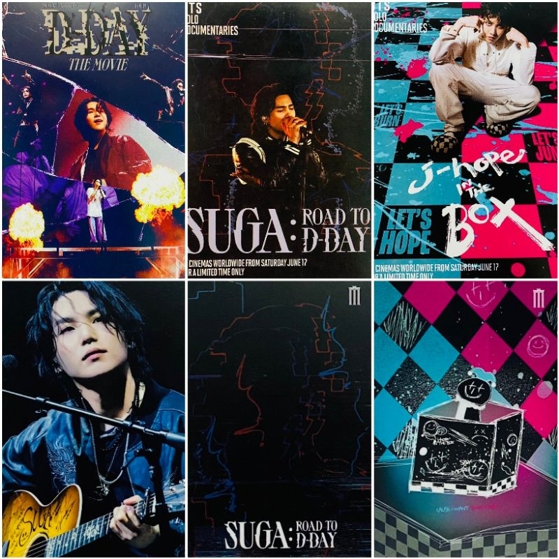 (Postcard+Card) SUGA Agust D TOUR D-DAY, SUGA Road to D-DAY, J-Hope IN THE BOX