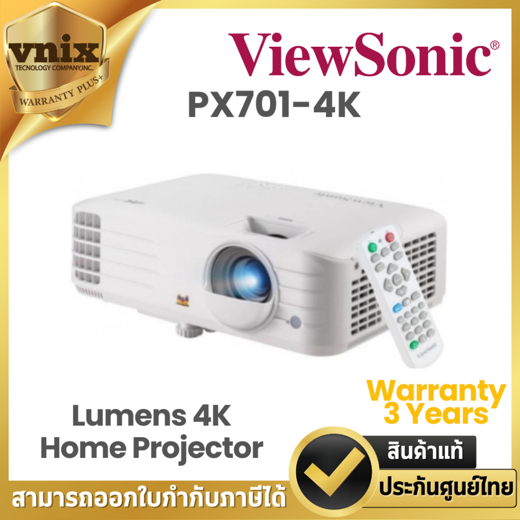 VIEWSONIC PX701-4K 3,200 ANSI Lumens 4K Home Projector Warranty 3 Years