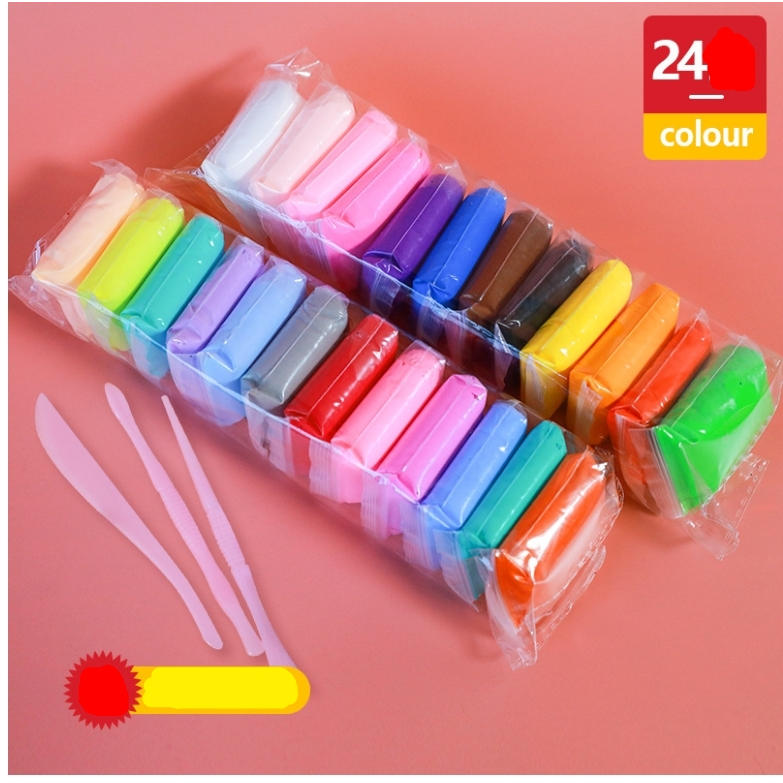 ชุดดินเบา ดินปั้น หลายสี พร้อมไม้ปั้น (พร้อมส่งจากไทย) - รูปที่ 2