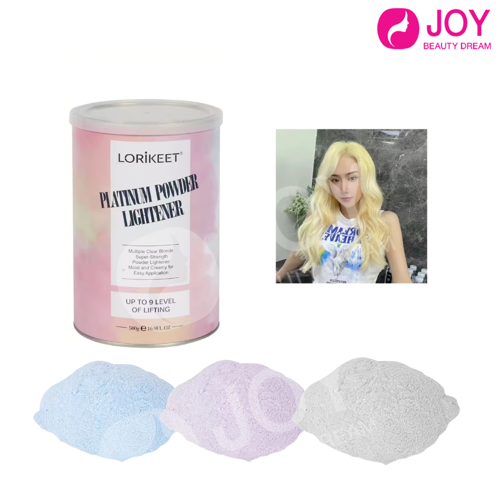 (พร้อมส่ง) LORIKEET ผงฟอกสีผม ปรับได้ 9+ ผงเนียนละเอียด 500g. มี 3 สี