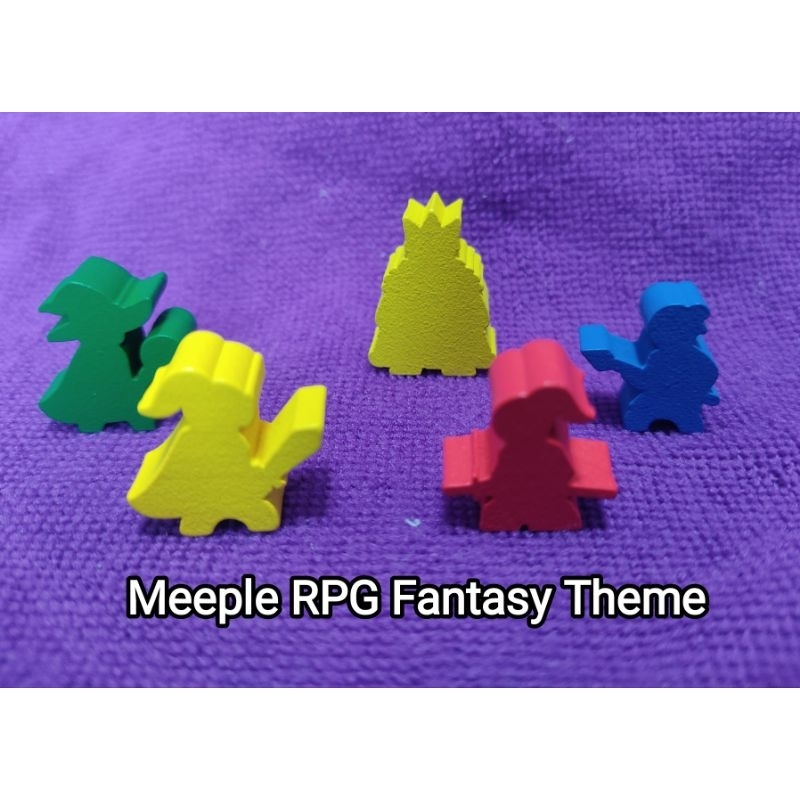 Meeple RPG Theme สำหรับบอร์ดเกม ขนาด 2 ซม. * 1.8 ซม. * 1 ซม. (ราคาต่อชิ้น)