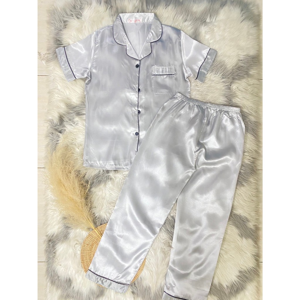 ชุดนอนผ้าซาติน เด็กโต ใส่ได้ทั้งชายและหญิง