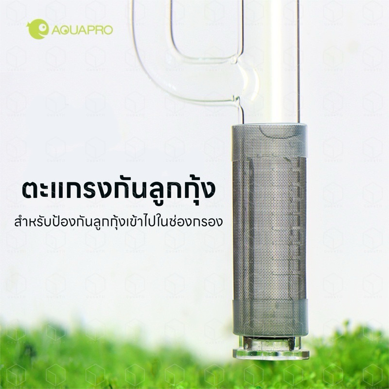 Aquapro ตะแกรงสแตนเลสกันลูกกุ้งคุณภาพสูง สวมท่ออินโฟล สำหรับป้องกันไม่ให้ลูกกุ้งลงไปในช่องกรอง