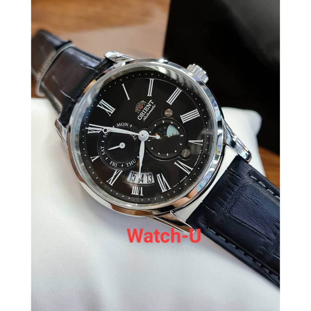 นาฬิกา Orient Classic Mechanical SUN&MOON สายหนัง รุ่น RA-AK0011D สีน้ำเงิน / RA-AK0010B สีดำ
