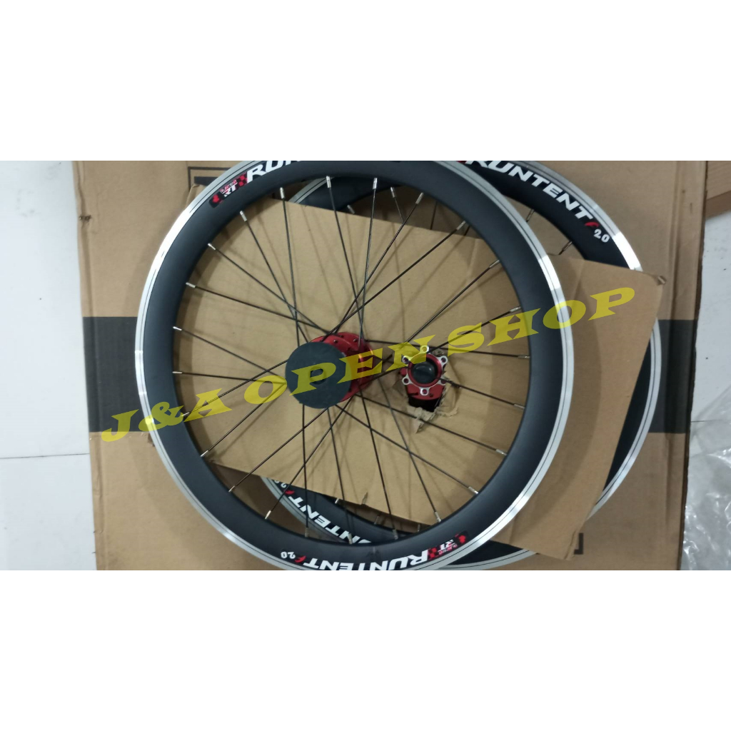 วงล้อจักรยานอลูมิเนียมอัลลอย 20 นิ้ว (451) (RT/RUNTENT) 1 คู่ หน้า+หลัง